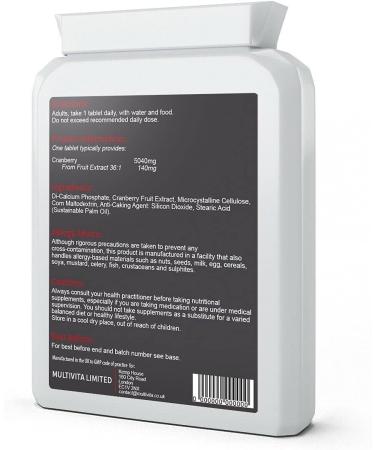 Max Strength Cranberry 5040mg x 90 Tablets - Urinary Tract Support - Cystitis Remedy for Men and Women - Vegetarian/Vegan - Buy Online on GoSupps.com