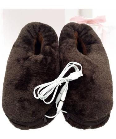 Hemoton USB Heated Foot Warmer Slippers - Electric Heating Shoes for Winter - Women Men Plush Feet Warmer - Buy Online on GoSupps.com