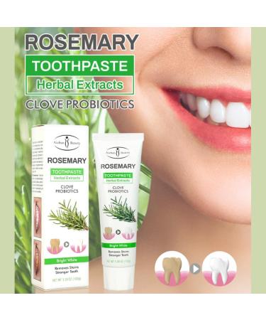 DISAAR Beauty Rosemary Toothpaste Herbal Extract Clove Probiotics Removes Stains Stronger Teeth 100g / 3.38oz - Buy Online on GoSupps.com