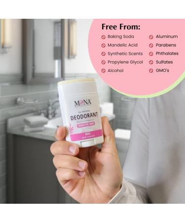 MONA BRANDS All Natural Deodorant For Women & Men | For Sensitive Skin | No Aluminum or Baking Soda | (2-Pack ROSE 1.76 Oz each) - Buy Online on GoSupps.com