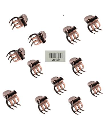 Cuhair small hair clips vintage style metal alloy hair clip hair accessories for girls and women 10 pieces copper 10 pieces (1 Pack)