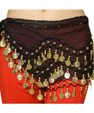 BooCooberg Belly Dance Hip Cloth & Pirate Costume for Women | 128 Gold Coins Scarf for Yoga Zumba & Latin Dance - Buy Online on GoSupps.com