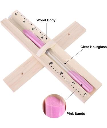 Elegant 15-Minute Wall-Mounted Wood Sand Clock with Pink Sand | Perfect for Home Decor Office & Sauna - Buy Online on GoSupps.com