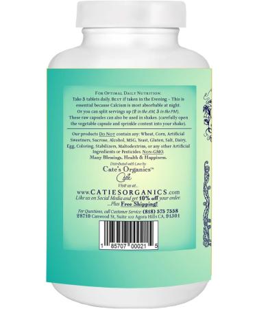 Organic Whole Plant Food Calcium Supplement - Vegan Formula with Magnesium, Vitamin D, K2, Boron, and Zinc - 150 Capsules - Non-GMO, Gluten-Free - Buy Online on GoSupps.com