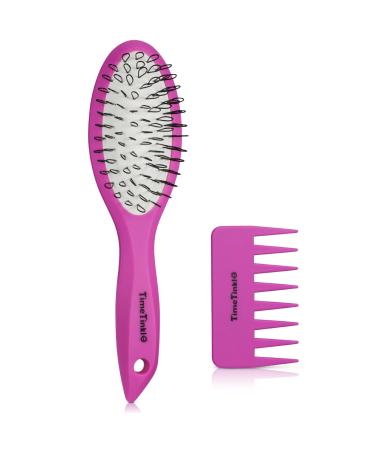 TimeTinkle Wig Brush Comb Set - Loop Brush & Mini Wig Comb for Hair Extensions, Synthetic Wigs and Human Hair