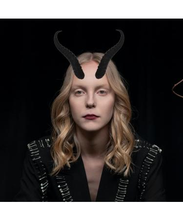 1 Pair Diy Croissant Hair Accessories Cosplay Party Props Artificial Animal Horns Artificial Sheep Tiefling Horns Cosplay Party Supplies Demon Horns Cosplay Girl Plastic 3d Aries - Buy Online on GoSupps.com