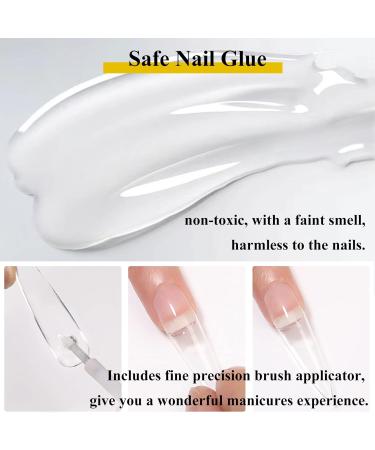 Nail Glue Nail Glue Extra Strong with Brush 30ml Nail Glue for Acrylic Nails Fast Dry Adhesive Bond Glue Brush On Nails Glue for Stick on Nails Long-Lasting Nail Glue for Fake Nails Gel 15ml x2 - Buy Online on GoSupps.com