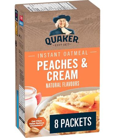 Quaker Peaches & Cream Flavour Instant Oatmeal Multi-Pack 8 Packets 264g (Pack of 12) - Buy Online on GoSupps.com