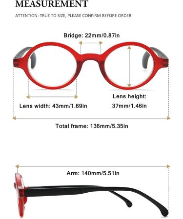 Vevesmundo Halbrand Retro Round Reading Glasses Set - Vintage Clear Visual Aid for Men - 4 Pieces 1.75x - Buy Online on GoSupps.com