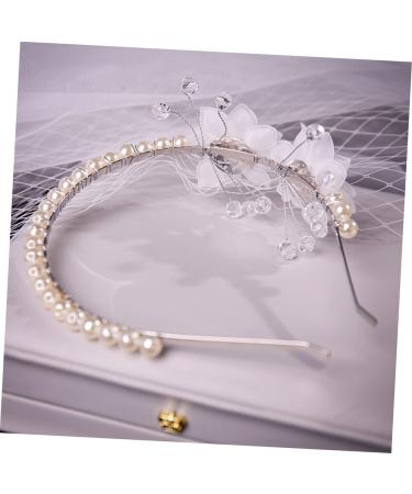PLAFOPE Pearl Flower Headband Wedding Decor Pearl Headband Decorative Flower Headband Flower Head Band Wedding Hair Accessory Headband Ornament Head Band for Bride Exquisite Hair Band - Buy Online on GoSupps.com