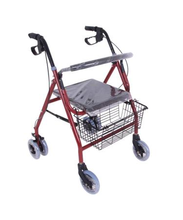 Walker Elderly Travel Cart Portable Folding Shopping Cart Seat Can Take Four Rounds to Buy Food Cart Step Can Push Small Cart Gift Decoration