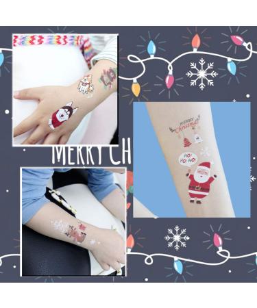 Ooopsiun Christmas Tattoos for Kids - 80 Santa Claus, Snowman, Reindeer Designs | Party Favors & Decorations - Buy Online on GoSupps.com