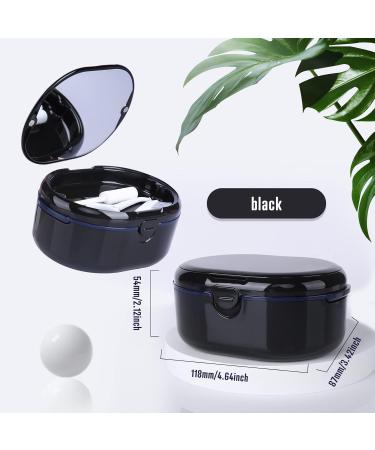 Buy Black Denture Box with Filter - Prosthesis Storage & Cleaning Solution | Durable & Stylish Dental Bath - Buy Online on GoSupps.com