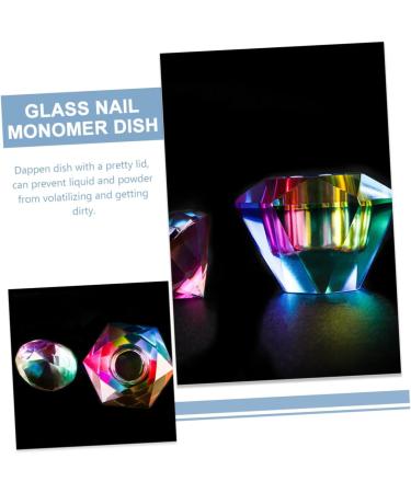 Glass Dappen Dish with Lid for Acrylic Nails Monomer Holder Nail Art Tools Manicure Monomer Dish Bowl Glass Dish for Liquid Acrylic Nail Dappen Dish - Buy Online on GoSupps.com