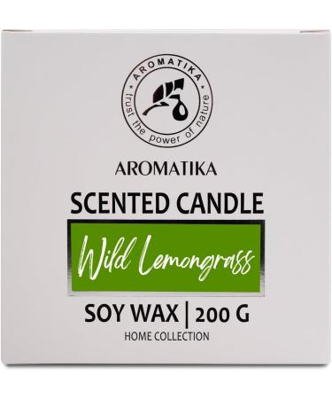 Aroma Candle Lemongrass - Vegan Soy Wax Aromatherapy Candle with Essential Oils - 45 Hour Burn Time - Perfect Candle Gift - Buy Online on GoSupps.com