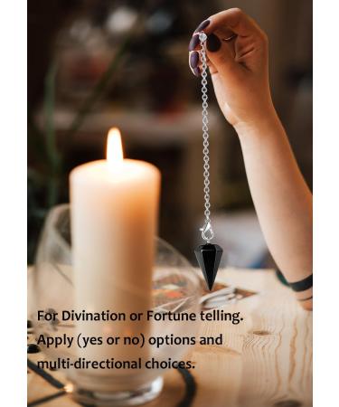 Xiannvxi 6pcs Crystal Pendulum Set - Amethyst Rose Quartz Obsidian & More | Reiki Accessories & Spiritual Gifts - Buy Online on GoSupps.com