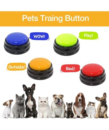 Naveso Dog Buzzers with Recording Function - 4 Interactive Sound Buttons for Enhanced Dog Training & Engagement - Buy Online on GoSupps.com