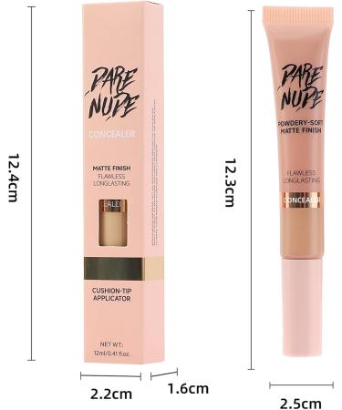 Matte Concealer Natural Matte Finish Freckles Tear Gap Nose Shadow Contour Stick 24h Full Coverage Matte Finish-12ml/0.14oz (02#) - Buy Online on GoSupps.com