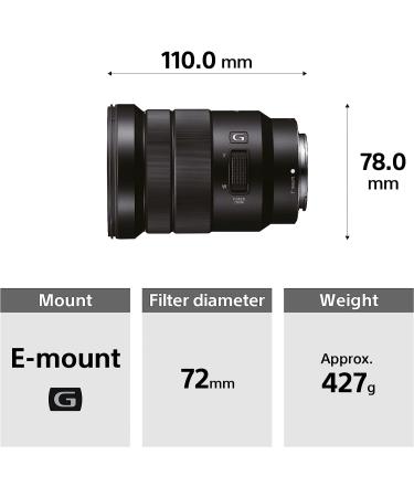 Sony SELP18105G E PZ 18-105mm F4 G OSS Black Camera Lens - Buy Online - Buy Online on GoSupps.com
