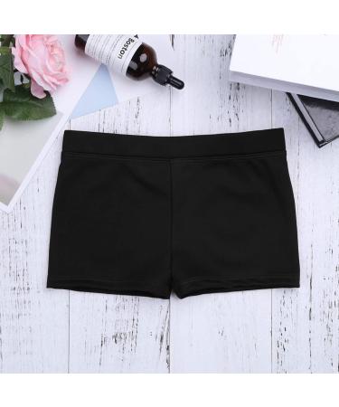 iiniim Girls Stretch Cotton Gymnastics Ballet Dance Shorts Black 12 - Active Workout Sports Yoga Cycling Running Shorts - Buy Online on GoSupps.com