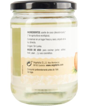  Vegetalia Organic Deodorized Coconut Oil 400g Vegetalia - Buy Online on GoSupps.com