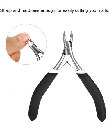 Cuticle Trimmer Professional Stainless Steel Nail Cuticle Nipper Clipper Dead Skin Scissor Nail Manicure Tool Non-Slip Handle Sharp and Hardness Cuticle Cutter(Black) - Buy Online on GoSupps.com