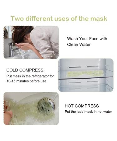 Jade Face Mask - Natural Jadestone Eye Mask for Swollen Eyes Wrinkle Relief & Dark Circle Elimination | Skin Care Tool - Buy Online on GoSupps.com