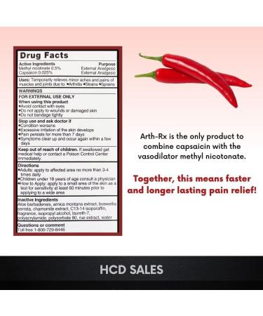 Arth-Rx 3 oz Topical Analgesic for Arthritis Pain Relief - Buy Online on GoSupps.com