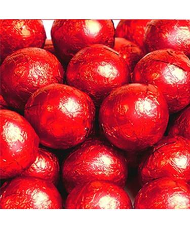 VIMIX Red Gold Foiled Chocolate Balls - Christmas Themed Foild Chocolate | Pick any flavour & weight - Buy Online on GoSupps.com