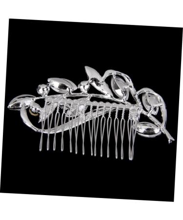 MAGICLULU Floral Rhinestone Hair Pin Bridal Headpiece Bridal Wedding Hair Comb Slide Clip Rhinestone Headpiece Tiara Crystal Bride Headband - Buy Online on GoSupps.com