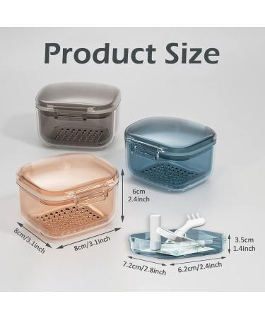 Modixun Multi-Purpose Toothed Bathing Case - 3-Layer Container for Cleaning & Soaking Dentures Orthodontic Brackets & Artificial Teeth - Black | International Shipping Available - Buy Online on GoSupps.com
