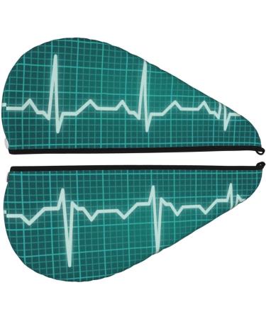 Hair Towel Wrap - Quick Drying Hair Turban with Button | Eco-Friendly ECG Wave Design - Buy Online on GoSupps.com