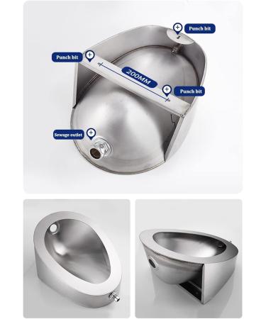 304 Stainless Steel Automatic Induction Urinal Wall-Mounted Public Toilet Urinal Contact-Free Toilet Urinal with Flush Valve Flushing Men's Urinal Suitable for Bars and - Buy Online on GoSupps.com