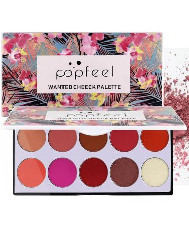 jojomis 10 Colors Women Makeup Blush Palette for Sculpting Shading Covering - Without Brush - Buy Online on GoSupps.com
