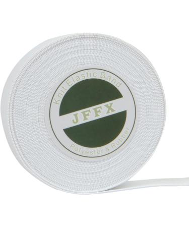 JFFX White Flat Elastic Band - High Elasticity Knit Spool for Sewing, Wigs, Crafts - 0.6 Inch x 6 Yards - Buy Online on GoSupps.com