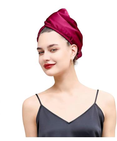 Buy Holiberty Coral Velvet Hair Drying Cap - Ultra Absorbent Fast Drying Towel Wrap for Women & Girls - Perfect for Long Curly Hair (Wine Red) - International Shipping Available - Buy Online on GoSupps.com