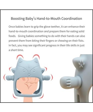 Beymonkay Fox Baby Teether - Silicone Baby Mitten for Infants 3+ Months - BPA-Free Teething Toy for Soothing Pain Relief - Available in Multiple Colors - Buy Online on GoSupps.com