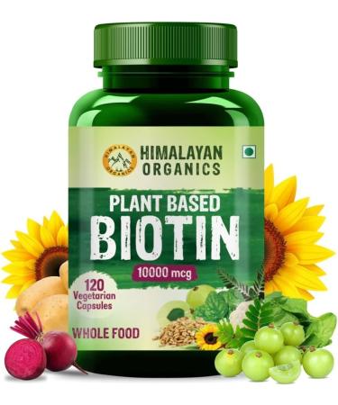 Plant Based Biotin 10000mcg (120 Veg Capsules) Total Body Care 100% Herbal with NO Known Side Effects - by pharmacylife