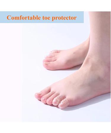 Silicone Toe Protectors - Anti-Friction Gel Sleeves for Men & Women - 30PCS Clear Little Toe Protectors for Corns - Buy Online on GoSupps.com
