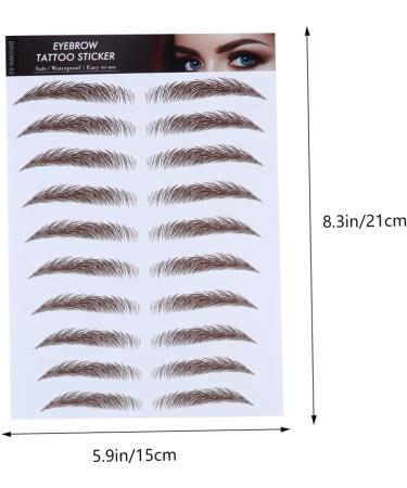 FOMIYES 12 Pcs Eyebrow Stickers Water Proof Stickers 6d Hair Eyebrows Eyebrow Tool Make up Shaper 4d - Buy Online on GoSupps.com