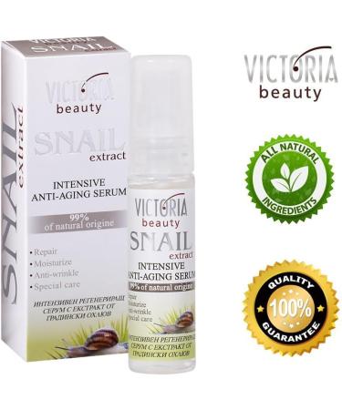 Victoria Beauty Snail Extract 99% Natural Anti-Aging Face Serum with Pure Cruelty-Free Snail Extract Aloe Vera Extract and Cucumber Extract Moisturizes Renews Increases Elasticity Soothes - 30 ml - Buy Online on GoSupps.com