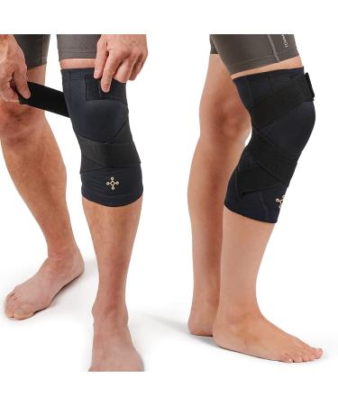 Tommie Copper Pro-Grade Compression Knee Sleeve - Adjustable Unisex Support Sleeve for Knee Stability & Muscle Support, Black (Medium) - Buy Online on GoSupps.com