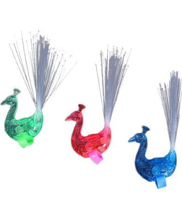 Colours LED Party Finger Lights for Adults Novelty Peacock Flashlight Fiber Optic Lights Light Up Finger Ring for Party Favors Halloween Raves Concert Shows Decorations Party Favor