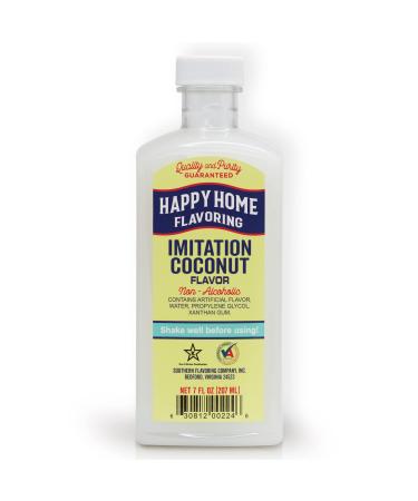 Happy Home Imitation Coconut Flavoring, Non-Alcoholic, Certified Kosher, 7 oz - Buy Online on GoSupps.com
