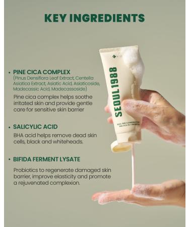 KSECRET SEOUL 1988 Cleansing Foam - Pine Cica 1% + Probiotics | 150ml | Best International Shipping - Buy Online on GoSupps.com