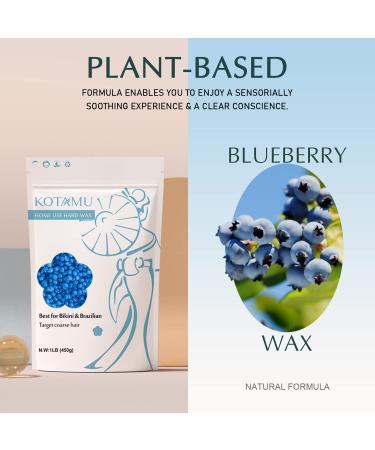 KOTAMU Blue Hard Wax Beads 1LB - Hair Removal Beans for Bikini & Brazilian Waxing - Buy Online on GoSupps.com