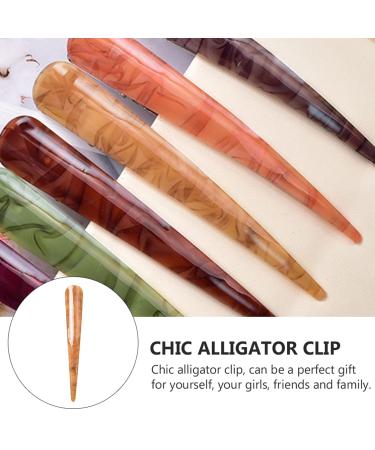 Lurrose Gold Acrylic Duck Beak Hair Clips - Long Side Insertion Salon Style - Buy Online on GoSupps.com