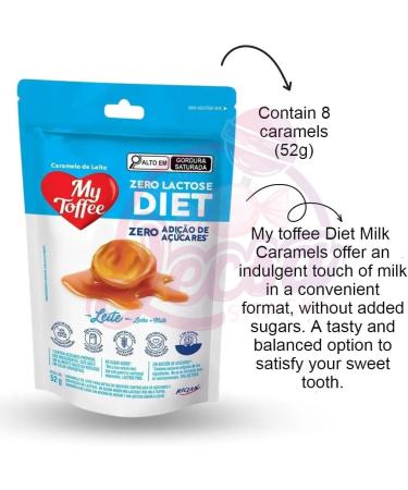 My Toffee Caramel - Zero Sugar Lactose-Free Toffee Candy Bundle - Milk Chewy Caramels (52g) - Chocolate Chewy Caramels (52g) - Imported by Lecsa Specialty Snacks (2 pack) Milk Caramel and Chocolate 52 - Buy Online on GoSupps.com