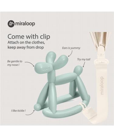 Buy Miraloop Bite Ring for Baby - 2 Pack Jellydog Teething Toy | Food-Safe Silicone BPA-Free Dental Aid for 3+ Months - Green & Yellow - Buy Online on GoSupps.com