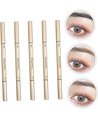 Mikinona 5pcs Double Ended Eyebrow Pencil Double- Head Eyebrow Pens Eyebrow Makeup Tools Eyebrow Ink Plastic - Buy Online on GoSupps.com